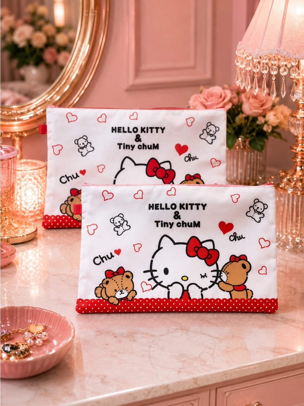 Large Hello Kitty Toiletry / Travel Bag – 10” x 14” – New With Tags